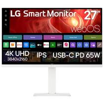 Monitor LG 27" 4K UHD IPS Smart USB-C 65W Branco Monitor LG 27" 4K UHD IPS Smart USB-C 65W Branco
