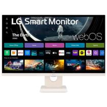Monitor LG 27SR50F-W Smart 27" Full HD IPS 75Hz Branco com Webos e Painel Widescreen Monitor LG 27SR50F-W Smart 27" Full HD IPS 75Hz Branco com Webos e Painel Widescreen