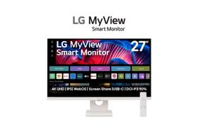 Monitor LG MyView Smart 27SR73U-W Tela IPS 4K 27", WebOS, ThinQ Home, Air Play, Screen Share, Bluetooth