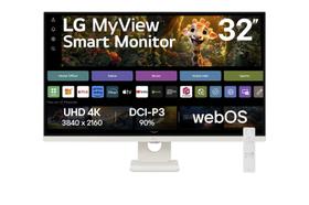 Monitor LG MyView Smart 32SR73U-W Tela UHD 4K 32", WebOS, ThinQ Home, Air Play, Screen Share, Bluetooth