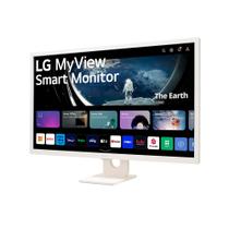 Monitor LG MyView Smart IPS 32” FHD WebOS ThinQ Home Air Play 2 Screen Share Bluetooth - 32SR50F-W