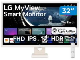 Monitor LG Myview Smart Tela IPS 32'' Fhd Webos Screen Share HDR10 Thinq Air Play 2 Bluetooth USB HDMI 32SR50F-W Monitor LG Myview Smart Tela IPS 32'' Fhd Webos Screen Share HDR10 Thinq Air Play 2 Bluetooth USB HDMI 32SR50F-W