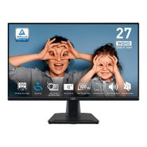 Monitor Office MSI PRO 27", QHD, 100Hz, 1ms, IPS, HDMI e DP, Som Integrado, Preto - MP275Q