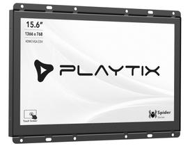 Monitor open frame touch screen playtix 15.6 capacitivo multitoque hdmi wide spider wave