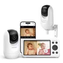 Monitor para Bebés Momcozy BM04 5" 1080P Cámara Dual WiFi