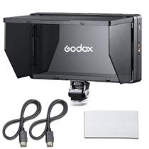 Monitor Para Câmeras DSLR Mirrorless Touchscreen Godox Gm55 5.5" Hdmi 4k Luts Com Abas
