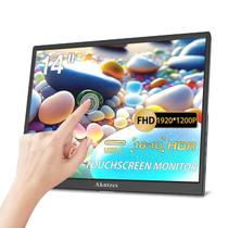 Monitor portátil Akntzcs 14" FHD 1920x1200P com tela sensível ao toque