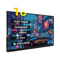 Monitor Portátil De 18 Polegadas 1080P 100Hz ZSUS HDR 100% sRGB Para Xbox PS4 PS5 Switch PC Laptop