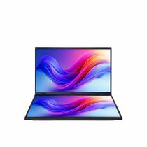 Monitor Portátil Duplo 18.5 Full HD 100Hz Grasep DTELA09 Dual Screen 100 sRGB Rotação 360