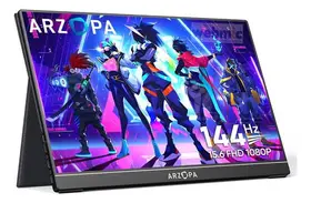 Monitor Portátil Full Hd 144hz Gamer 1080p 15.6" Alta Qualidade Cor Preto 110v/220v Monitor Portátil Full Hd 144hz Gamer 1080p 15.6" Alta Qualidade Cor Preto 110v/220v