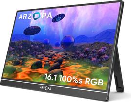 Monitor Portátil Gamer Arzopa Z1c Tela de 16.1" FHD IPS 1920x1080