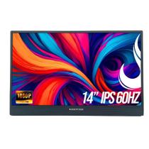 Monitor Portátil Gamer Rise Mode Portavision 14" Full HD 60hz IPS, Mini HDMI, USB-C, sRGB95, Preto - RM-MPV-14-B-60FH