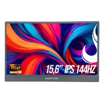 Monitor Portátil Gamer Rise Mode Portavision, 15.6" Full HD 144hz IPS, Mini HDMI, USB-C, sRGB66, Preto - RM-MPV-15-B-144FH