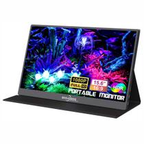 Monitor Portátil Goojodoq 15,6 pol Full HD USBC Para Notebook