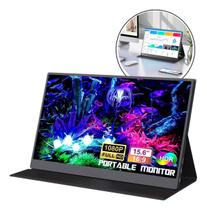 Monitor Portátil Grasep 15,6" Full HD IPS HDR10 USB-C HDMI Leve Versátil Para Trabalho Estudos E Jogos
