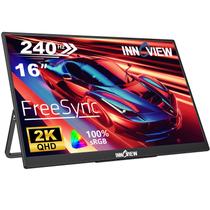 Monitor portátil InnoView 16 2K 240 Hz 133% sRGB com suporte Monitor portátil InnoView 16 2K 240 Hz 133% sRGB com suporte