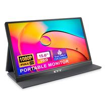 Monitor portátil KYY 15,6" 1080P FHD USB-C com capa inteligente