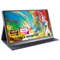 Monitor portátil KYY de 15,6 polegadas 1080P FHD USB-C HDMI com tampa