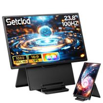 Monitor portátil Setclod 23,8 polegadas 1080P FHD 100Hz IPS