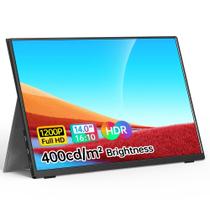 Monitor portátil WGK de 14 polegadas FHD 1200P ultrafino com capa
