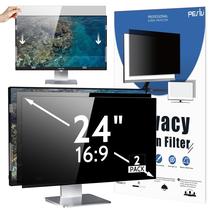 Monitor Privacy Screen Peslv de 24 polegadas 16:9, pacote com 2 unidades, preto