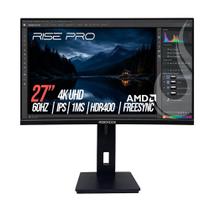 Monitor Profissional Rise Mode PRO 27", 4K, 1ms, IPS, FreeSync, HDR 400, HDMI e DisplayPort, Altura Ajustável, Preto - RM-MOGL-27F604K-B Monitor Profissional Rise Mode PRO 27", 4K, 1ms, IPS, FreeSync, HDR 400, HDMI e DisplayPort, Altura Ajustável, Preto - RM-MOGL-27F604K-B