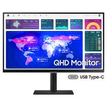 Monitor Samsung 27" QHD HDMI Display PORT USB USB-C 90W ETHERNET Ajuste de Altura Preto