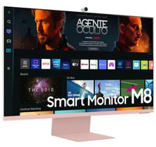 Monitor Samsung SMART M8 32" UHD 4K HDR10+ USB-C Micro HDMI Bluetooth WI-FI Speaker Alexa Rose