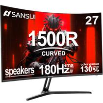 Monitor SANSUI Curved Gaming de 27 polegadas 180 Hz 1 ms FHD 1080P
