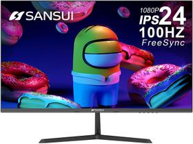 Monitor SANSUI de 24 polegadas 100 Hz IPS 1080P HDMI VGA HDR ES-24X3AL