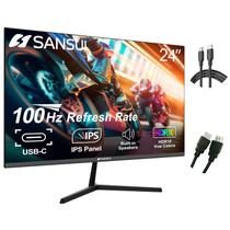 Monitor SANSUI FHD 1080P 100Hz USB Type-C de 24 polegadas com alto-falante