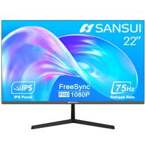 Monitor SANSUI IPS de 22 polegadas 75 Hz FHD 1080P HDMI VGA
