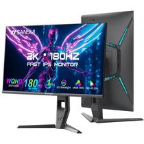 Monitor SANSUI Monitor de jogos WQHD 180Hz de 27 polegadas 1440P