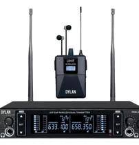 Monitor Sem Fio In Ear Dylan Dsm-301 Receptor Uhf 100 Canais Cor Preto