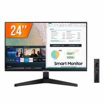 Monitor Smart IPS 24" Full HD Samsung 60Hz LS24AM506NLMZD com Tap View 2 HDMI 1 USB Wi-Fi Bluetooth