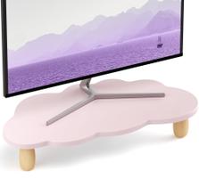 Monitor Stand Riser AFOOYO Cloud Shape Madeira Roxa/Preto Monitor Stand Riser AFOOYO Cloud Shape Madeira Roxa/Preto