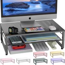 Monitor Stand Riser gianotter de metal de 2 camadas para mesa de escritório