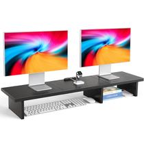 Monitor Stand Riser HUANUO Dual para 2 monitores com clipe de cabo