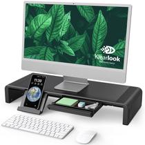 Monitor Stand Riser Klearlook dobrável com armazenamento preto