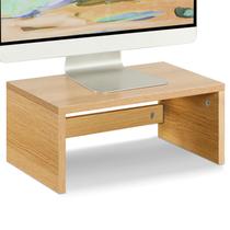 Monitor Stand Riser TEAMIX Higher Wood com armazenamento preto