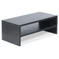 Monitor Stand Riser TEAMIX, mesa de madeira de 2 camadas, 20 cm, preta