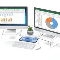 Monitor Stand Riser X-CosRack Acrílico Duplo Ajustável