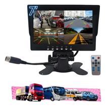 Monitor Tela 7 Pol Com Dvr Integrado 4 Canais Vans Caminhão