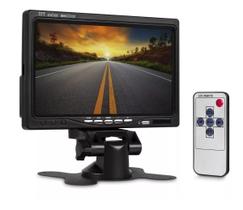 Monitor Tela 7 Preta Pillow Tft Led Entradas Video Controle