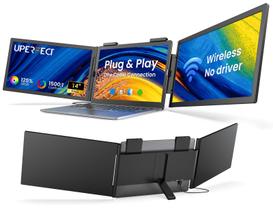 Monitor UPERFECT Portátil Triplo Sem Fio FHD IPS de 14"