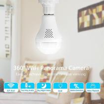 Monitores de bebê luz sem fio de segurança doméstica segurança wifi cctv fisheye bulbmonitor câmeras de vigilância