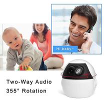 Monitores de bebê wifi mini câmera 2mp vigilância por vídeo de segurança doméstica inteligente rotação de 355 câmeras de áudio bidirecionais