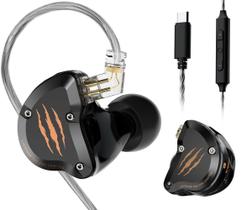 Monitores intra-auriculares e fones de ouvido Rythflo WD01 HiFi com fio e microfone