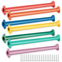 Monkey Bars JPOIP 7 cores de aço de 56 cm para quintal e parque infantil