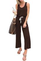 Mono Enterizo PRETTYGARDEN Sin Mangas Con Cordón Talla L Grande